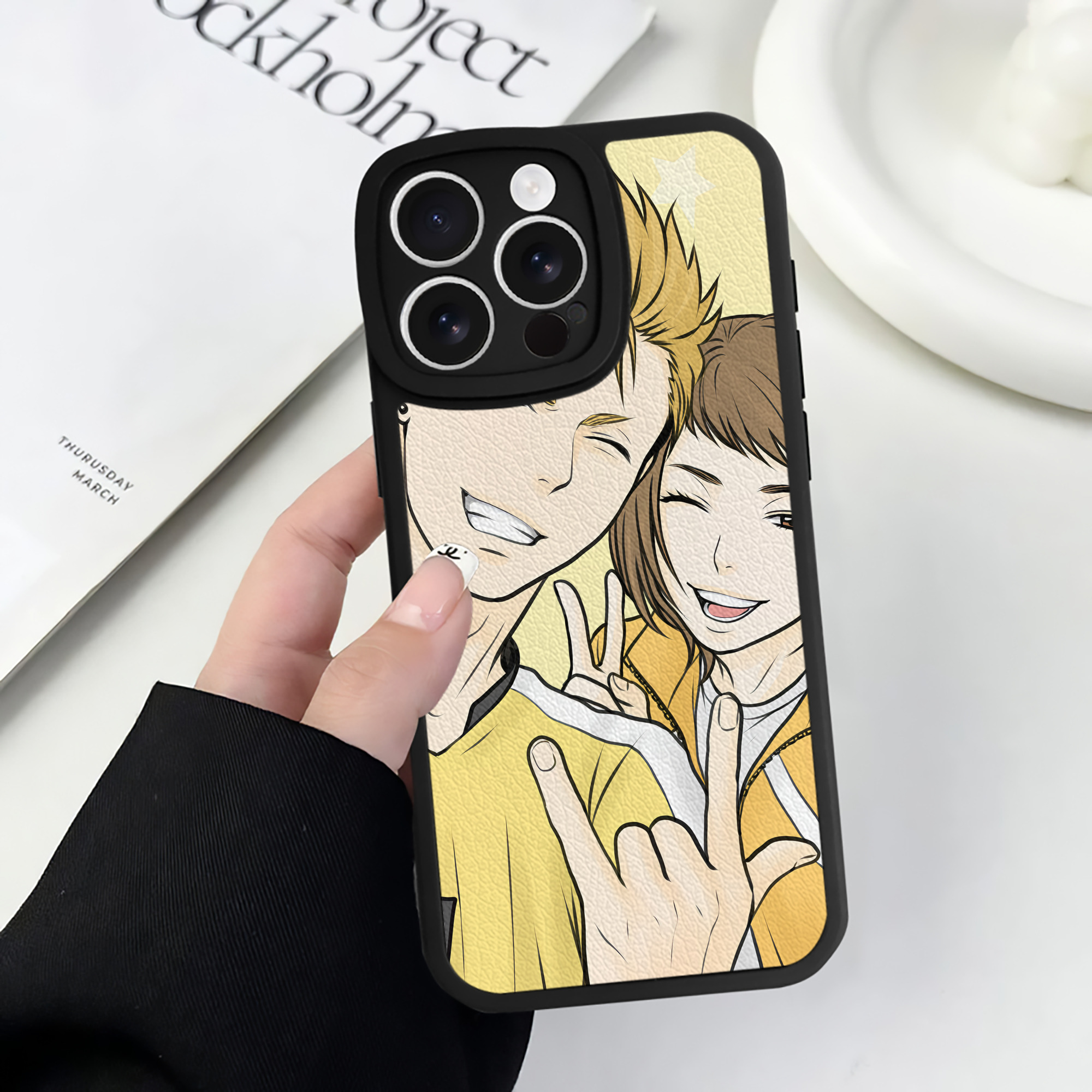 （画像用） ハイキュー!! Haikyu!! 【iPhone 16シリーズ対応】シリコンスマホケース（レザー調） 材質：シリコン